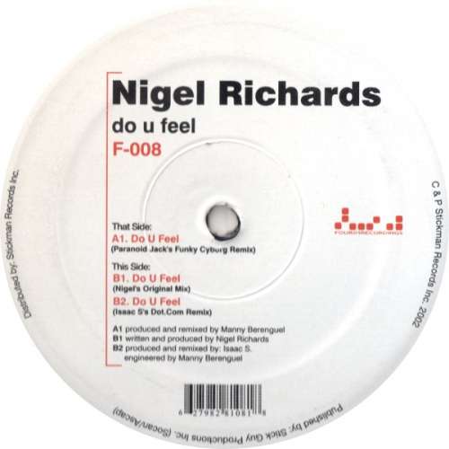 Cover Nigel Richards - Do U Feel (12) Schallplatten Ankauf