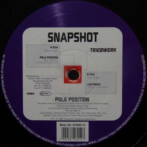 Cover Snapshot (5) - Pole Position (12) Schallplatten Ankauf