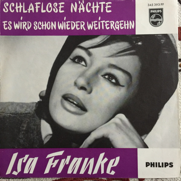 Cover Isa Franke - Schlaflose Nächte / Es Wird Schon Wieder Weitergehn (7, Mono) Schallplatten Ankauf
