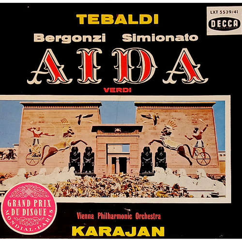 Cover Verdi*, Tebaldi*, Bergonzi*, MacNeil*, Simionato*, Karajan*, Vienna Philharmonic Orchestra* - Aida (3xLP, Mono, bla + Box) Schallplatten Ankauf