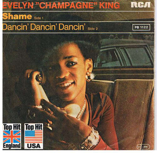 Cover Evelyn Champagne King* - Shame (7, Single) Schallplatten Ankauf
