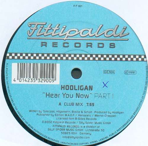 Cover Hooligan* - Hear You Now (Part 1) (12) Schallplatten Ankauf