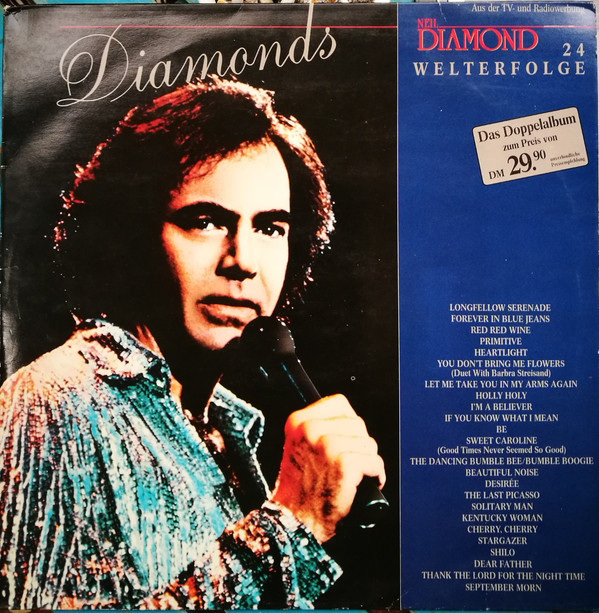 Cover Neil Diamond - Diamonds - 24 Welterfolge (2xLP, Comp) Schallplatten Ankauf