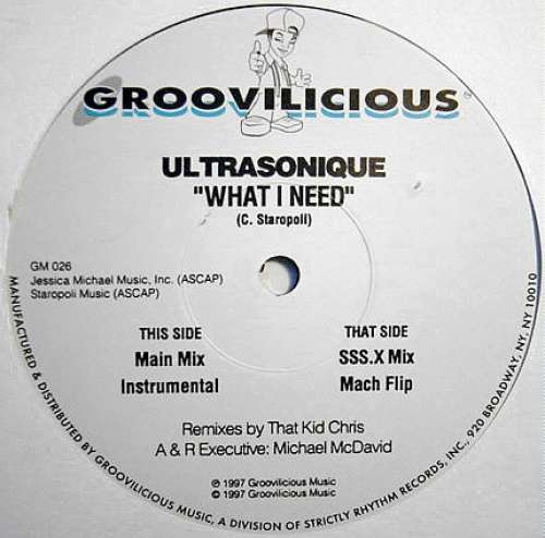 Cover Ultrasonique - What I Need (That Kid Chris Remixes) (12) Schallplatten Ankauf