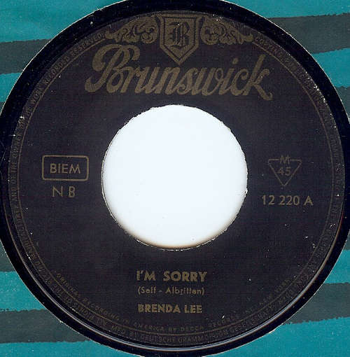 Cover Brenda Lee - I'm Sorry / That's All You Gotta Do (7, Mono) Schallplatten Ankauf
