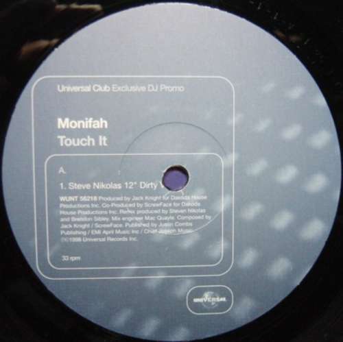 Cover Monifah - Touch It (2x12, Promo) Schallplatten Ankauf