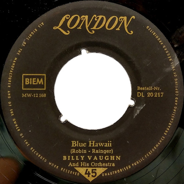 Bild Billy Vaughn - Blue Hawaii (7, Single, Tri) Schallplatten Ankauf