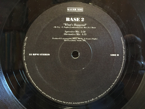 Cover Base 2 - What's Happend (12) Schallplatten Ankauf