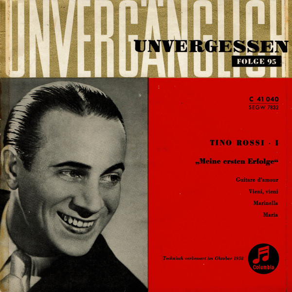 Cover Tino Rossi - Tino Rossi I Meine Ersten Erfolge (7, EP) Schallplatten Ankauf