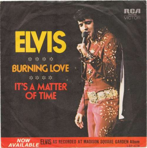 Cover Elvis* - Burning Love / It's A Matter Of Time (7, Single) Schallplatten Ankauf