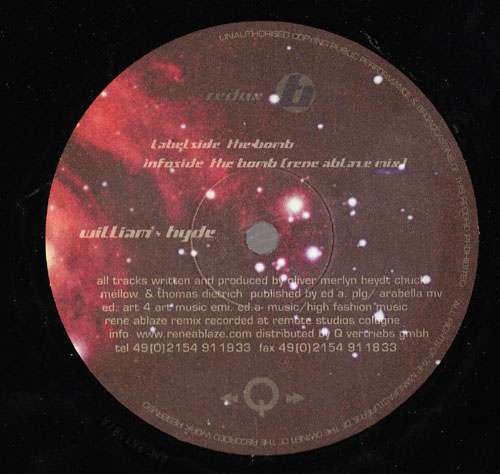 Cover William & Hyde - The Bomb (12) Schallplatten Ankauf