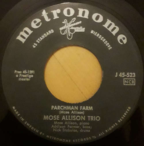 Cover Mose Allison Trio* - Parchman Farm (7, Single) Schallplatten Ankauf