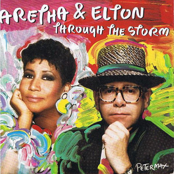 Cover Aretha* & Elton* - Through The Storm (7, Single) Schallplatten Ankauf
