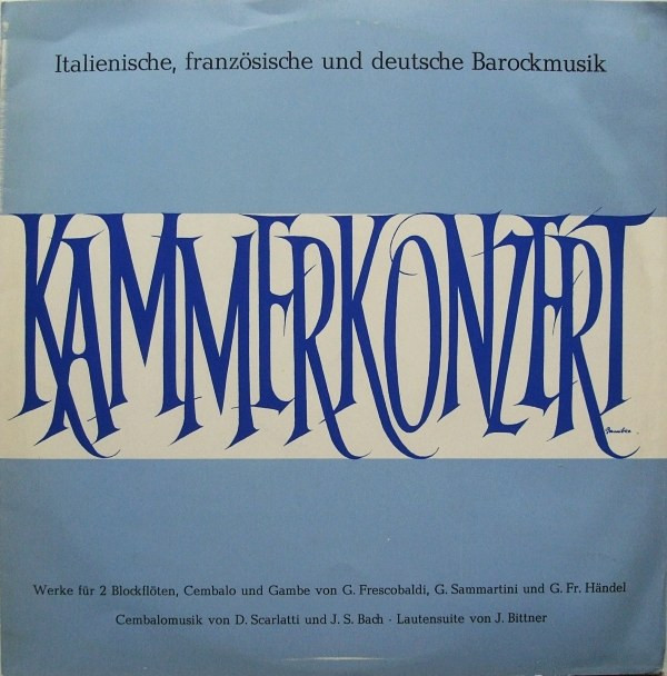 Cover Das Reil-Trio - Kammerkonzert (Italienische, Französische Und Deutsche Barockmusik) (LP) Schallplatten Ankauf