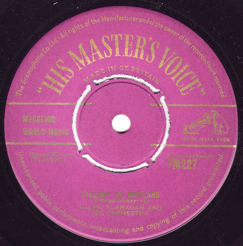 Cover Ralph Flanagan And His Orchestra - Lullaby Of Birdland / Shaker Heights Stomp (7, Single) Schallplatten Ankauf