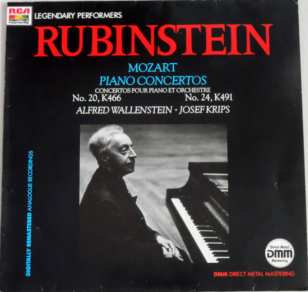 Cover Mozart* - Rubinstein*, Alfred Wallenstein, Josef Krips - Mozart Piano Concertos : Concertos Pour Piano Et Orchestre No. 20, K466 & No.24, K491 (LP, Comp, RE, RM) Schallplatten Ankauf