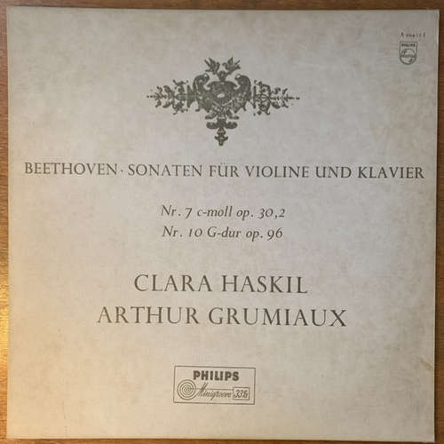 Cover Beethoven* - Clara Haskil, Arthur Grumiaux - Sonaten Für Violine Und Klavier (LP, Album, Mono) Schallplatten Ankauf