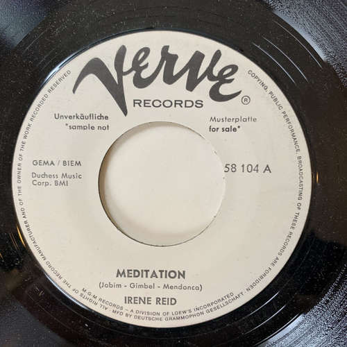 Cover Irene Reid - Meditation (7, Single, Mono, Promo) Schallplatten Ankauf