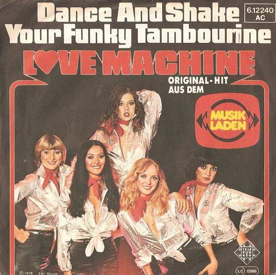 Cover Love Machine (13) - Dance And Shake Your Funky Tambourine (7, Single) Schallplatten Ankauf
