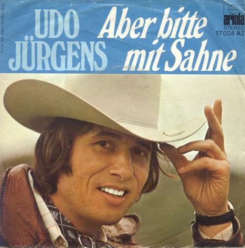 Cover Udo Jürgens - Aber Bitte Mit Sahne / Vier Stunden In Der Woche (7, Single) Schallplatten Ankauf