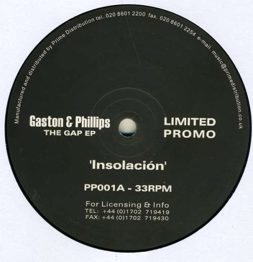 Cover Gaston* & Phillips* - The Gap EP (12, EP, Ltd, Promo) Schallplatten Ankauf