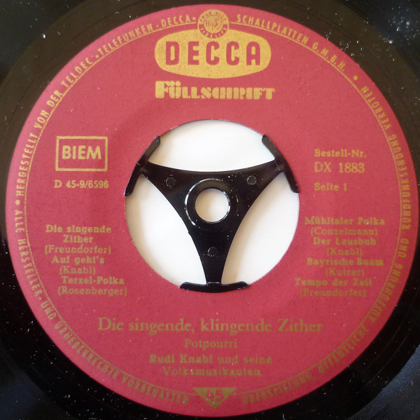 Cover Rudi Knabl Und Seine Volksmusikanten* - Singende, Klingende Zither (Potpourri) (7) Schallplatten Ankauf