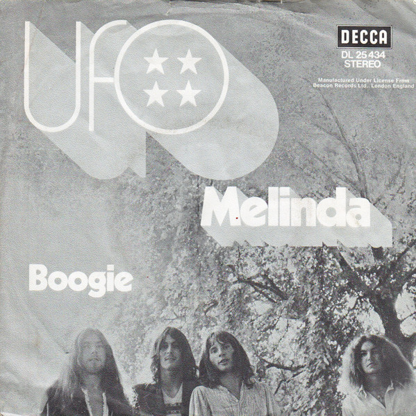 Cover UFO (5) - Melinda / Boogie (7, Single) Schallplatten Ankauf