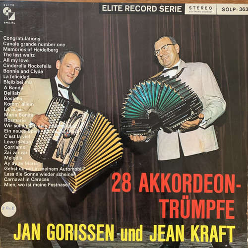 Cover Jan Gorissen, Jean Kraft - 28 Akkordeon-Trümpfe (LP, Mono) Schallplatten Ankauf