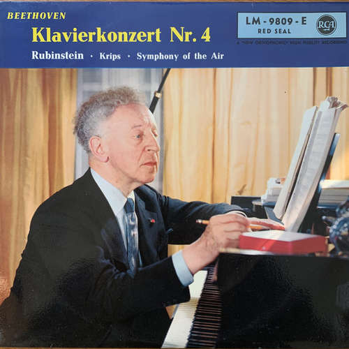 Cover Ludwig van Beethoven - Rubinstein* / Krips* / Symphony Of The Air - Klavierkonzert Nr. 4 (10) Schallplatten Ankauf