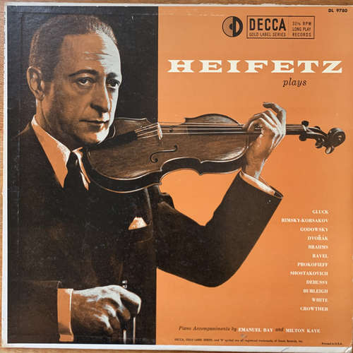 Cover Heifetz* - Heifetz Plays (LP, Album, RP) Schallplatten Ankauf