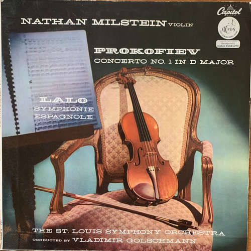 Cover Nathan Milstein, Prokofiev*, Lalo*, The St. Louis Symphony Orchestra*, Vladimir Golschmann - Concerto No. 1 In D Major / Symphonie Espagnole (LP, Mono) Schallplatten Ankauf