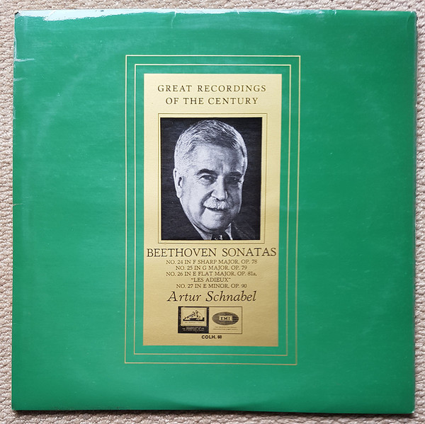 Cover Beethoven*, Artur Schnabel - Sonatas Nos. 24, 25, 26, & 27 (LP, Comp, Mono, RE) Schallplatten Ankauf