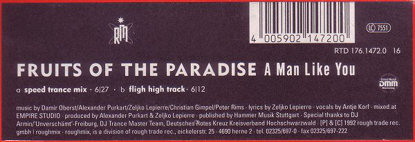 Bild Fruits Of The Paradise - A Man Like You (12) Schallplatten Ankauf