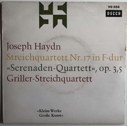 Cover Joseph Haydn - Streichquartett Nr. 17 in F-Dur Serenaden-Quartett, op.3,5 (7) Schallplatten Ankauf