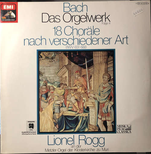 Cover Bach*, Lionel Rogg - Das Orgelwerk Folge 4 - 18 Choräle Nach Verschiedener Art BWV 651-668 (2xLP, Quad) Schallplatten Ankauf