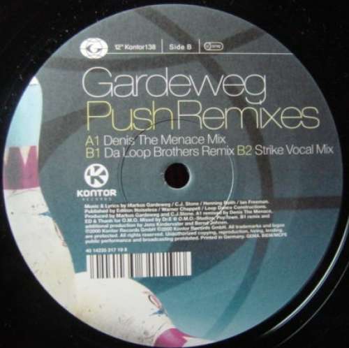 Cover Gardeweg* - Push (Remixes) (12) Schallplatten Ankauf