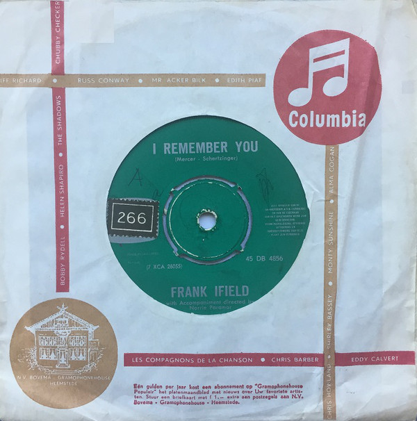 Bild Frank Ifield - I Remember You (7, Single, 4-P) Schallplatten Ankauf