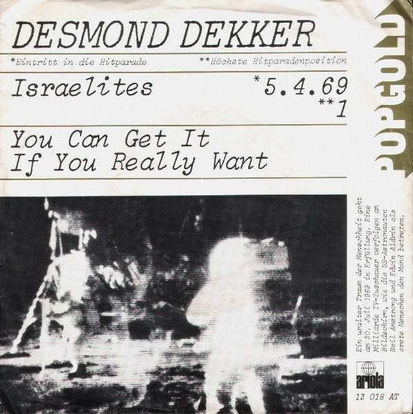 Cover Desmond Dekker - Israelites / You Can Get It If You Really Want (7, Single) Schallplatten Ankauf