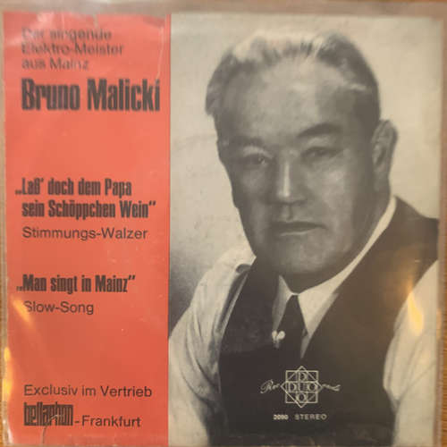 Cover Bruno Malicki - Laß' Doch Dem Papa Sein Schöppchen Wein (7) Schallplatten Ankauf