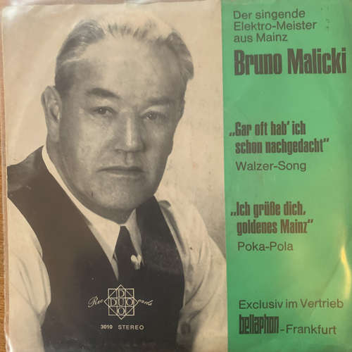 Cover Bruno Malicki - Gar Oft Hab' Ich Schon Nachgedacht (7) Schallplatten Ankauf