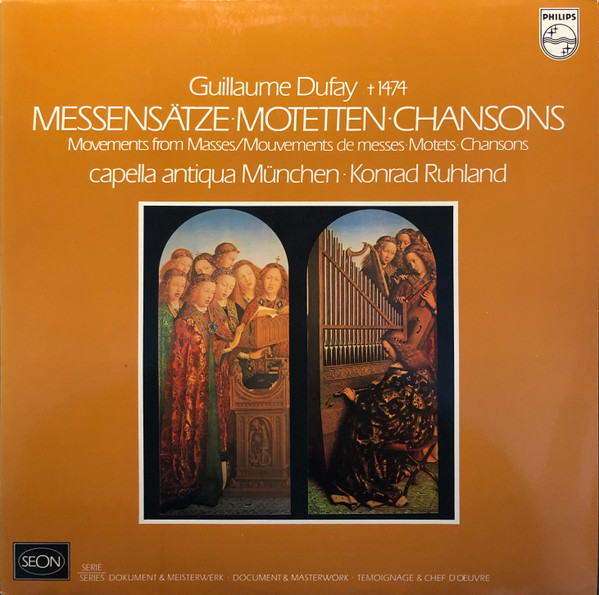 Cover Guillaume Dufay / Capella Antiqua München / Konrad Ruhland - Messensätze / Motetten / Chansons  Movements From Masses, Motets, Chansons (LP) Schallplatten Ankauf