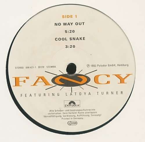 Cover Fancy Featuring Latoya Turner - No Way Out / Cool Snake (12, Maxi) Schallplatten Ankauf