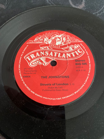 Cover The Johnstons - Streets Of London (7, Single, RE, Sol) Schallplatten Ankauf