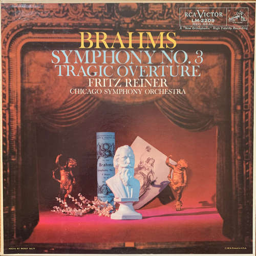 Cover Brahms* - Fritz Reiner . Chicago Symphony Orchestra* - Symphony No. 3, Tragic Overture (LP, Album, Mono) Schallplatten Ankauf