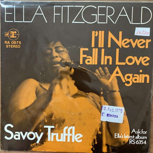 Cover Ella Fitzgerald - I'll Never Fall In Love Again (7, Single) Schallplatten Ankauf
