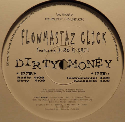 Cover Flowmastaz Click - Dirty Money (12, Maxi) Schallplatten Ankauf