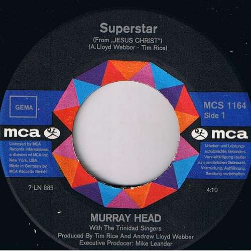 Cover Murray Head With The Trinidad Singers / The Andrew Lloyd Webber Orchestra - Superstar / John Nineteen Forty-One (7, Single) Schallplatten Ankauf