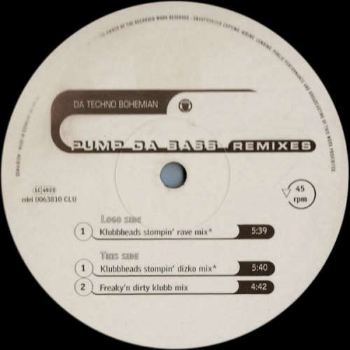 Cover Da Techno Bohemian - Pump Da Bass Remixes (12) Schallplatten Ankauf