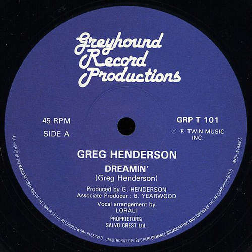 Cover Greg Henderson - Dreamin' (12) Schallplatten Ankauf