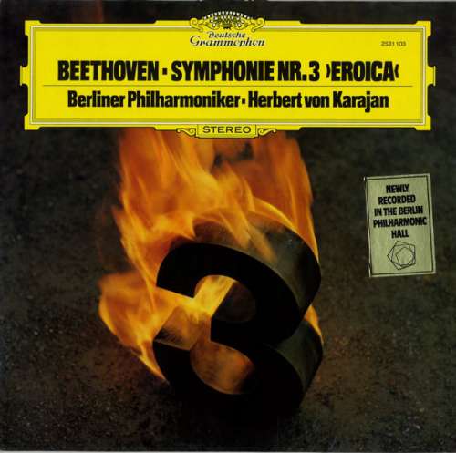 Cover Beethoven*, Berliner Philharmoniker, Herbert von Karajan - Symphonie Nr. 3 'Eroica' (LP) Schallplatten Ankauf